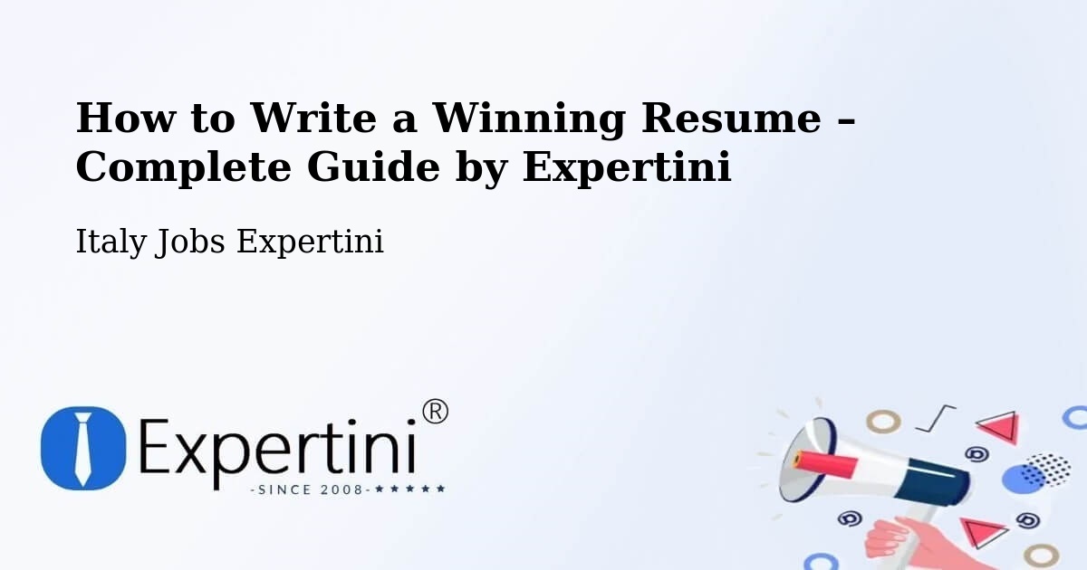 Resume Writing Guide for Job Seekers – Belluno - Belluno, Italy Jobs Expertini