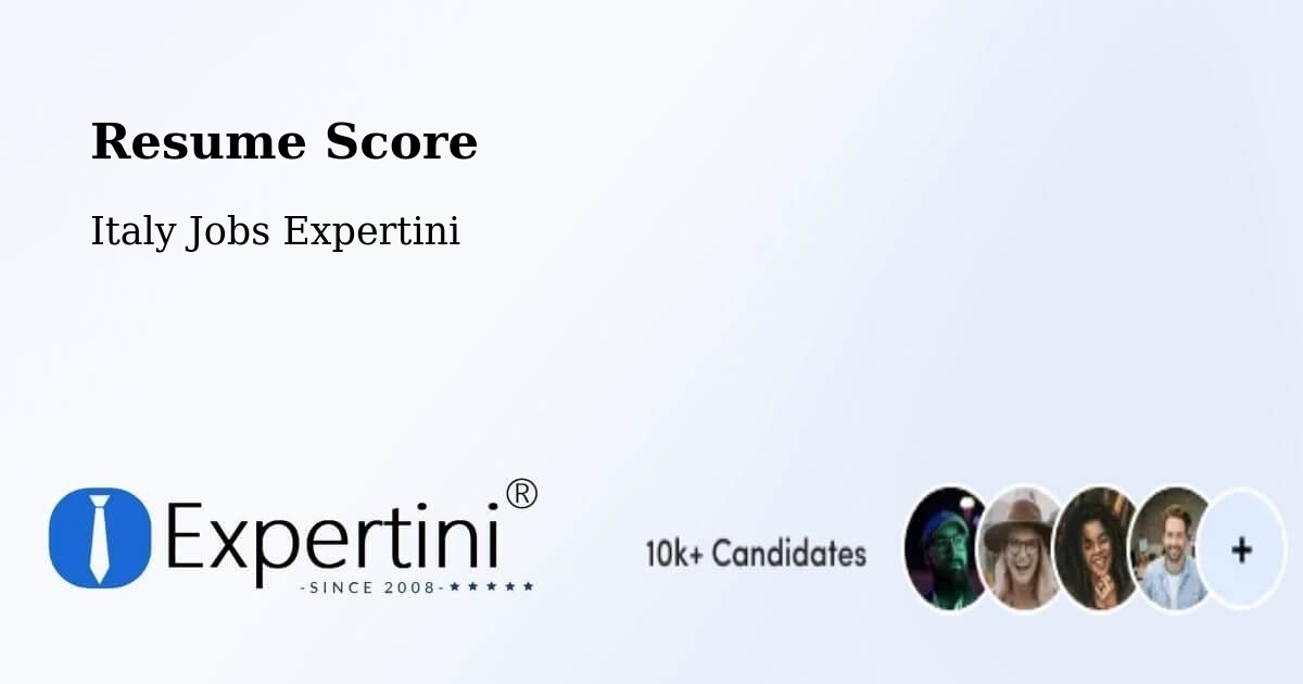 Resume Score & Job Description Match Tool – Belluno - Italy Jobs Expertini